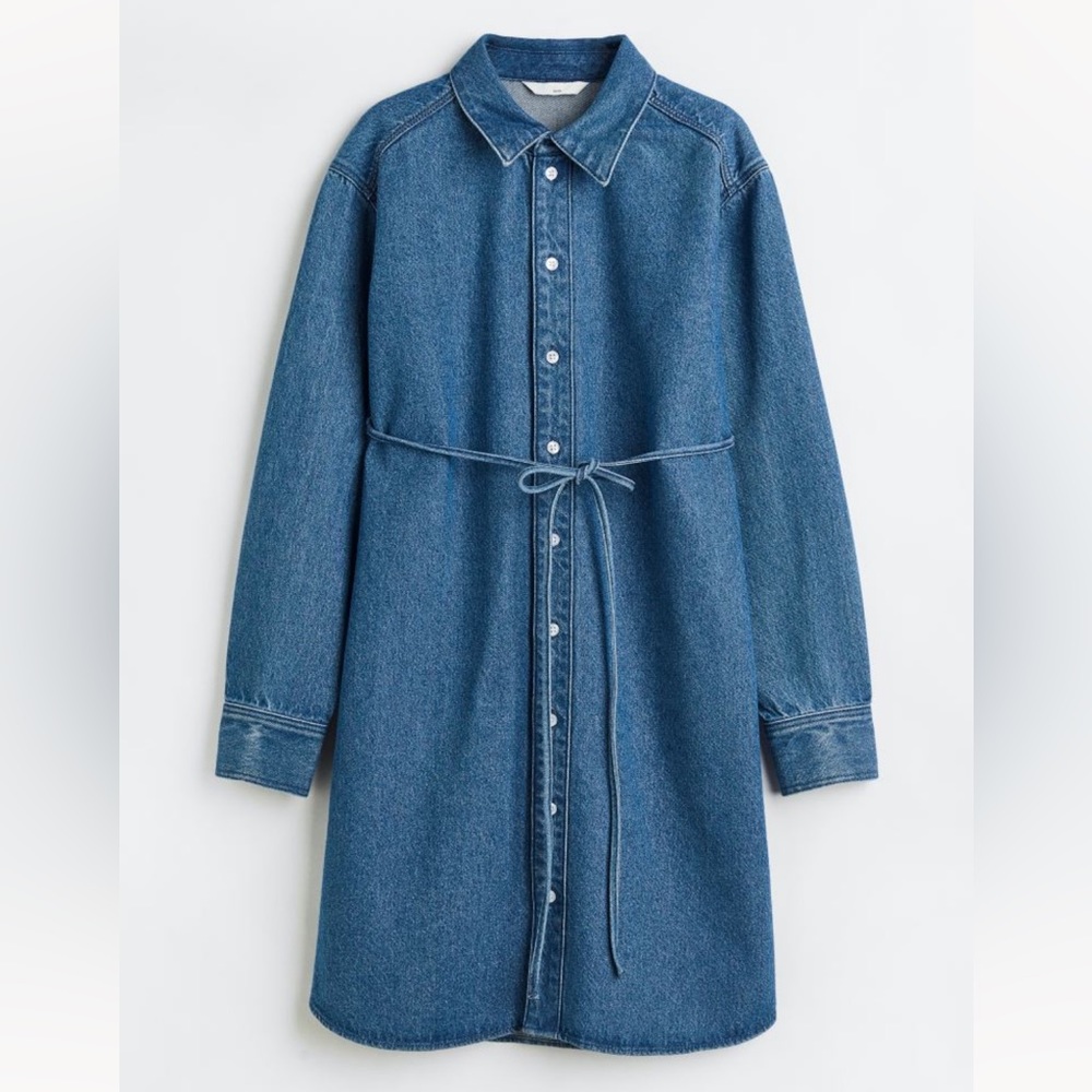 H&M MAMA Denim Shirt Dress
